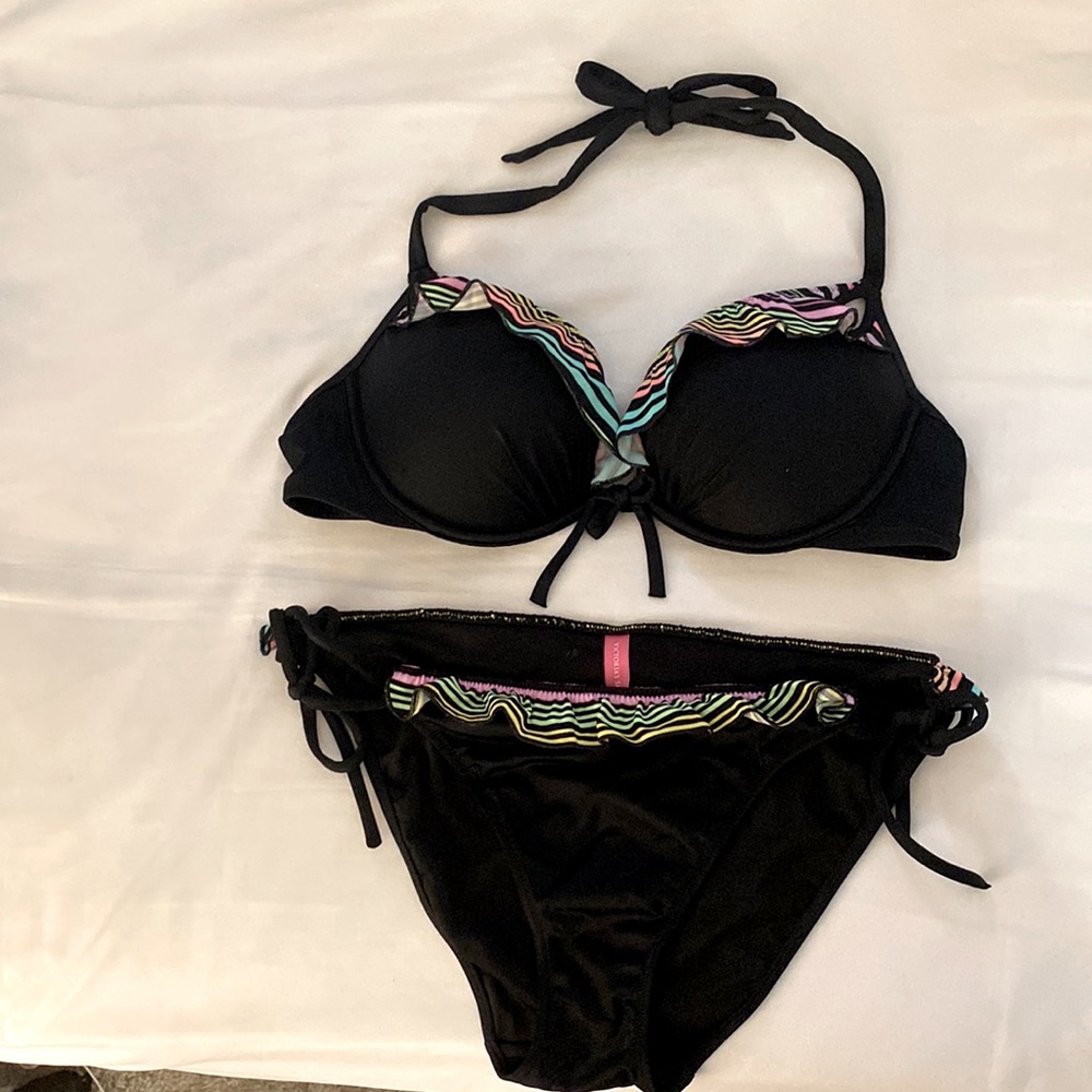 Victoria’s Secret Swimwear- Top is 36C, bottom is size L